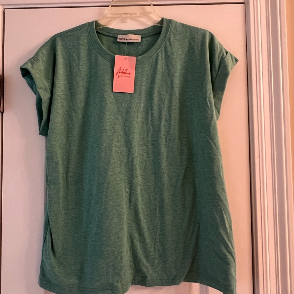 Womens green tee